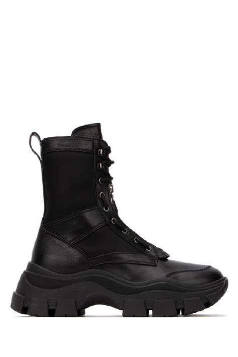 prada chunky sole combat boot|Prada combat boots with pouches.